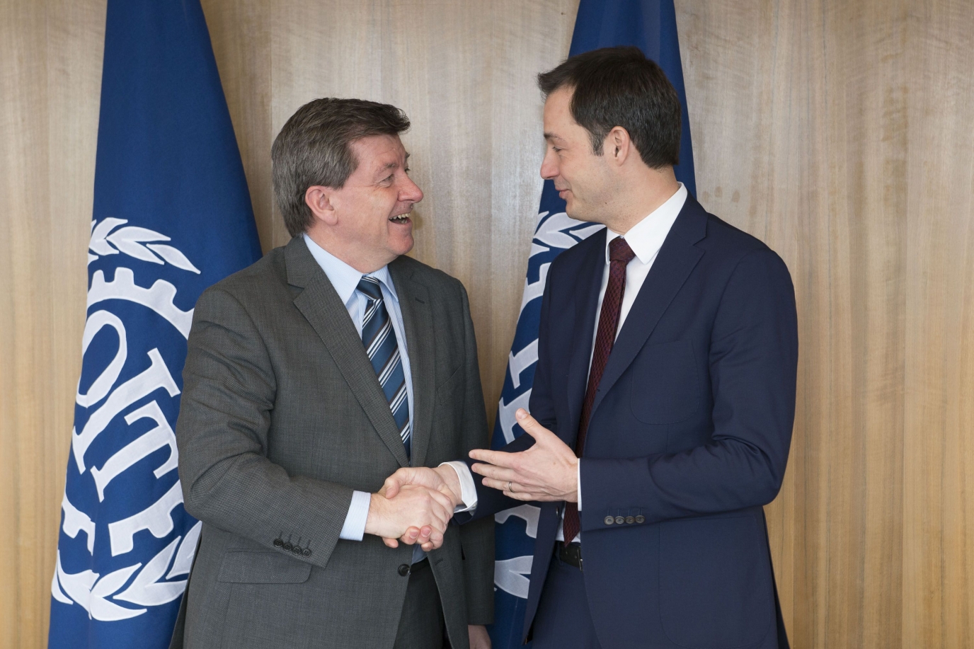 Le vice-Premier ministre Alexander De Croo et Guy Ryder, Director-General ILO