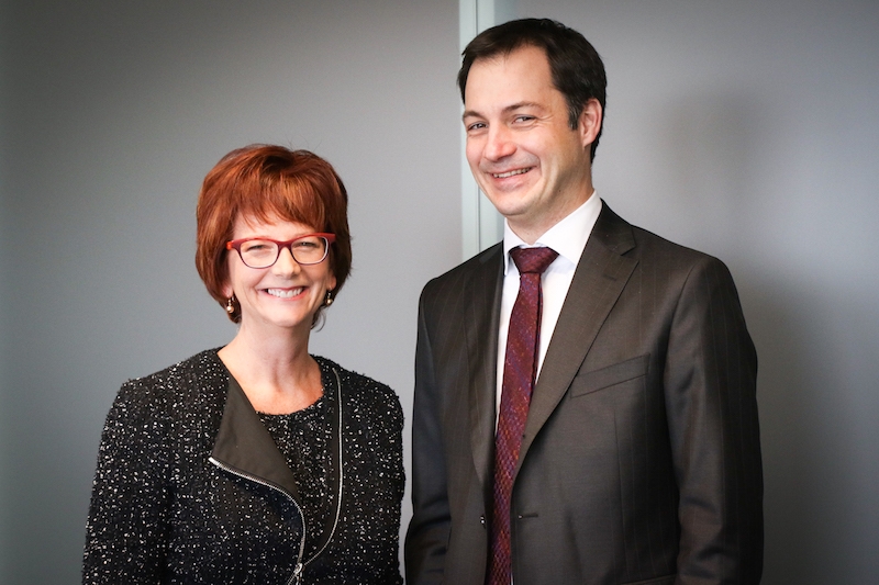 Alexander De Croo meets Julia Gillard 