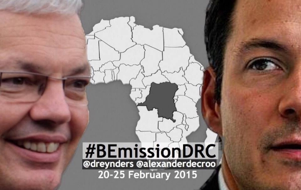 Didier Reynders and Alexander De Croo in the DRC