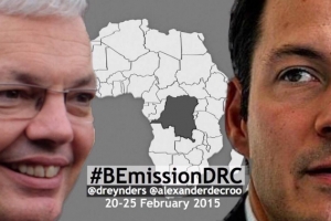 Didier Reynders and Alexander De Croo in the DRC