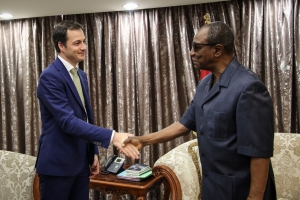 Rencontre entre le vice-Premier ministre Alexander De Croo et François Lonsény Fall, ministre des Affaires étrangères de Guinée