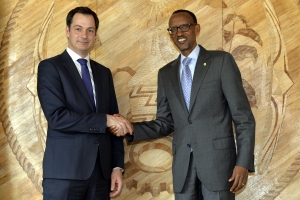 t Paul Kagame, president van de Republiek Rwanda, in Kigali, Rwanda