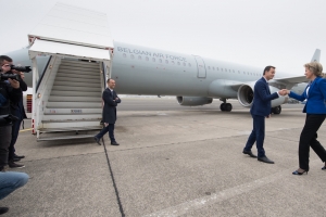 Departure from Melsbroek Military Airport